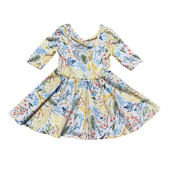 Dot Dot Smile‎ Girls Size 2T White Yellow Floral Ballerina Twirl Dress ~ NWT - Picture 4 of 6